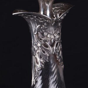 Antique French silver mounted decanter — image 3