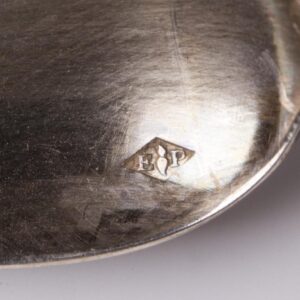 Antique French silver set of 12 tea spoons in a box — image 6