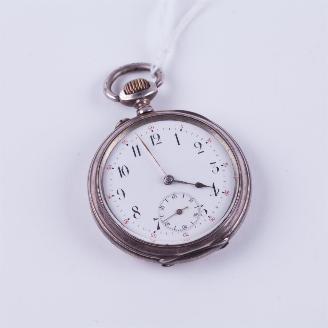German "Union Glashutte" silver pocket watch. — image 1