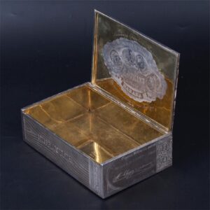 Russian Imperial silver cigar box. Ovchinnikov — image 4