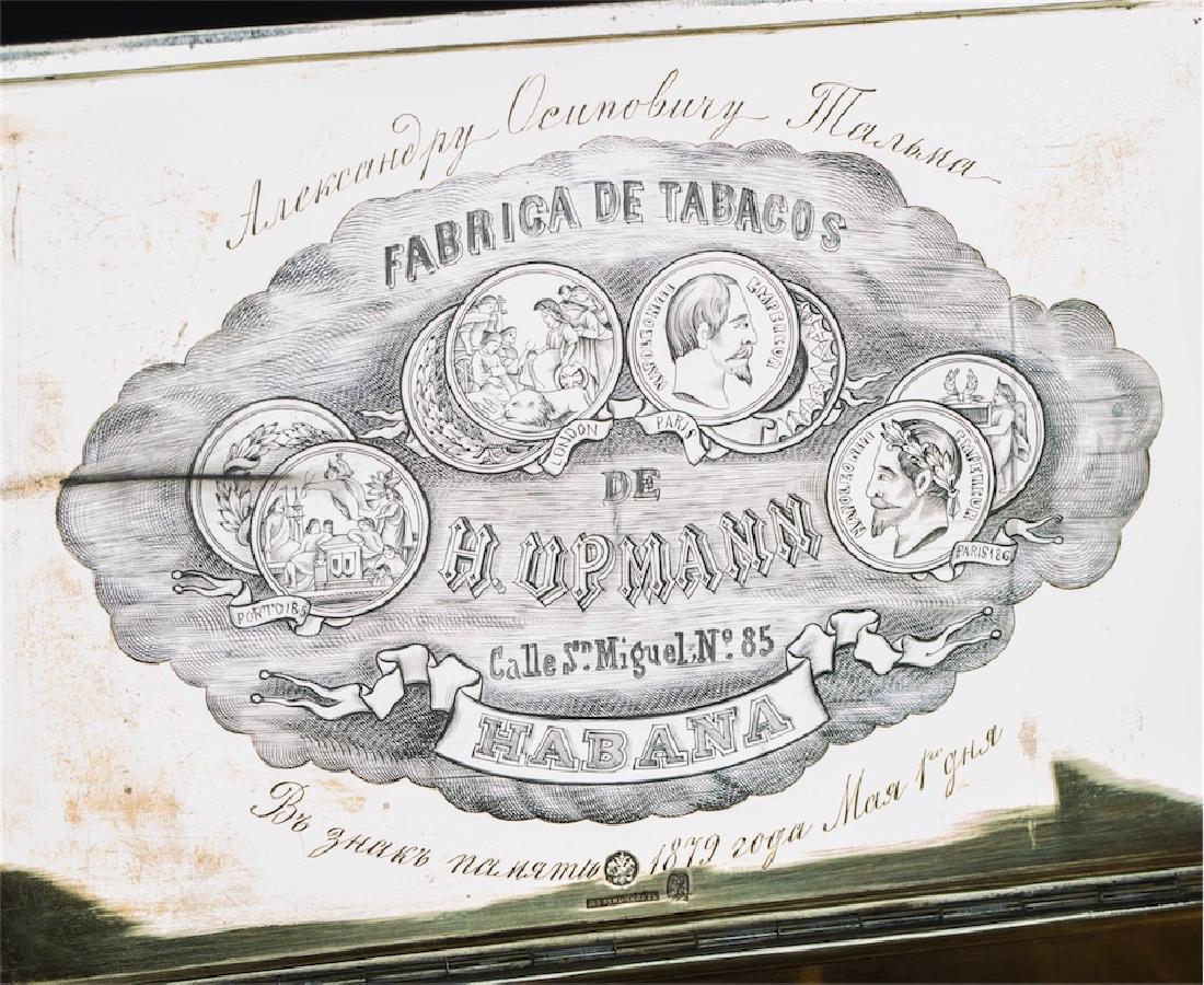 Russian Imperial silver cigar box. Ovchinnikov — image 7