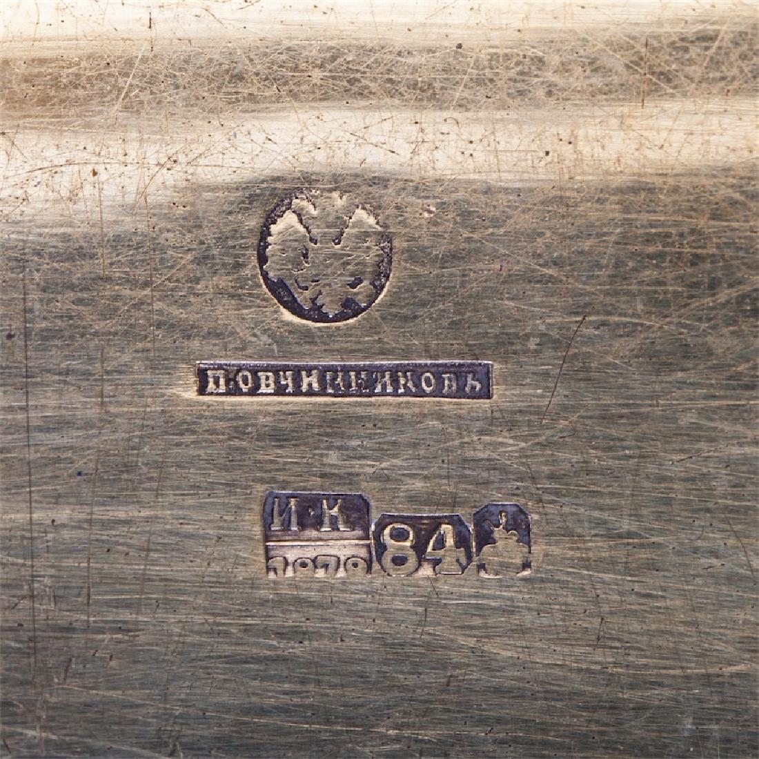 Russian Imperial silver cigar box. Ovchinnikov — image 8