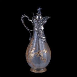 Antique decanter with French Daum glass body — image 1