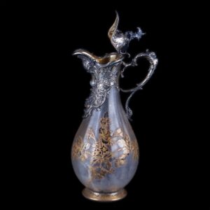 Antique decanter with French Daum glass body — image 2