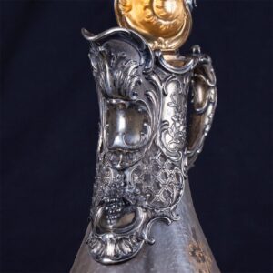 Antique decanter with French Daum glass body — image 3