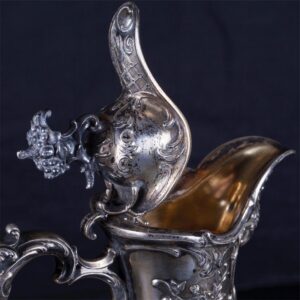 Antique decanter with French Daum glass body — image 4