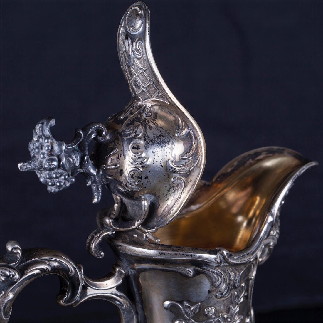 Antique decanter with French Daum glass body — image 4