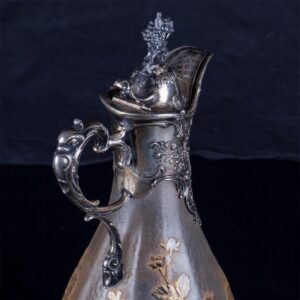 Antique decanter with French Daum glass body — image 5