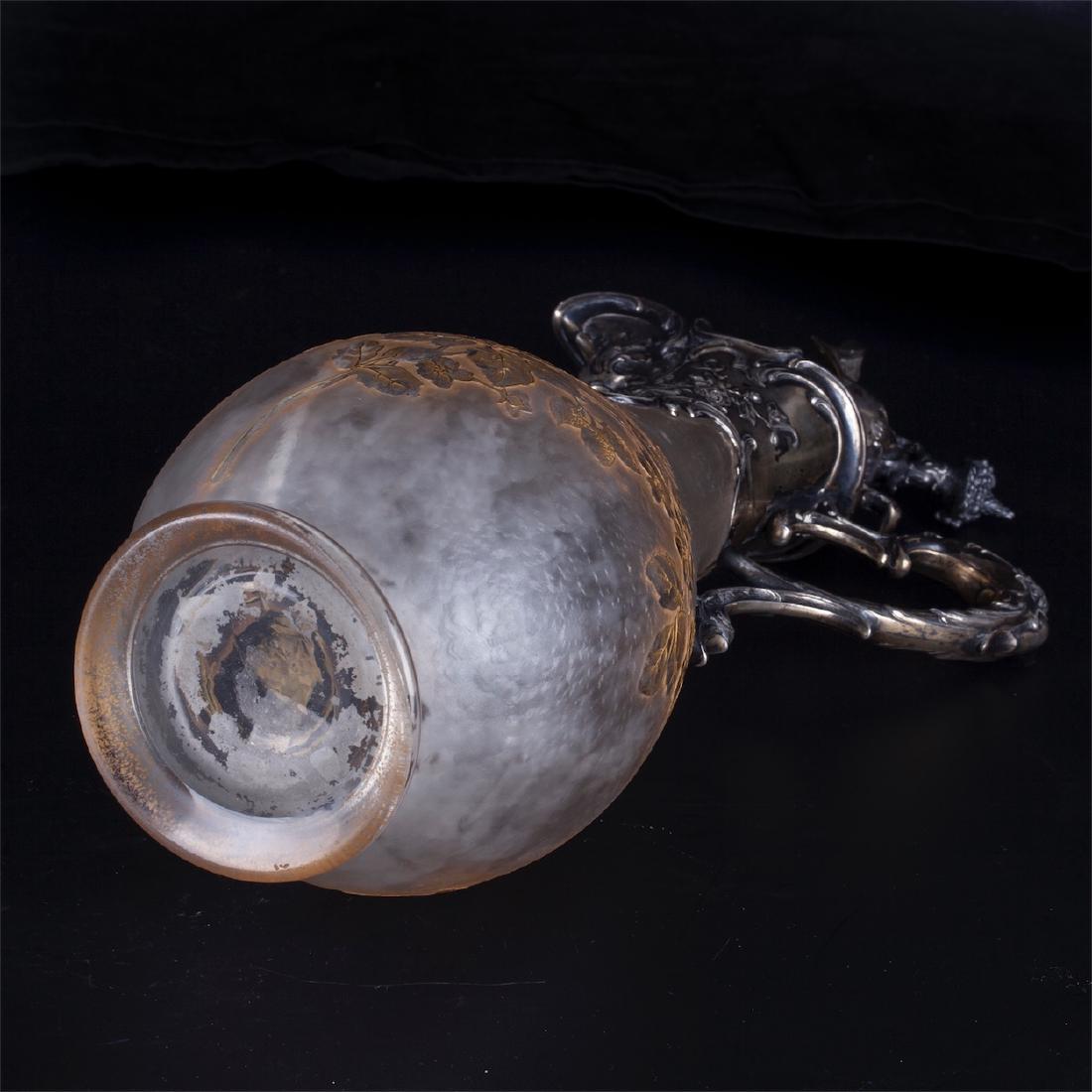 Antique decanter with French Daum glass body — image 7