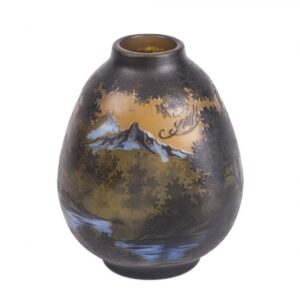 Antique French vase in dark purple colors. Emile Galle — image 1