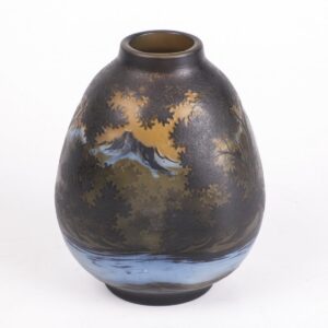 Antique French vase in dark purple colors. Emile Galle — image 2