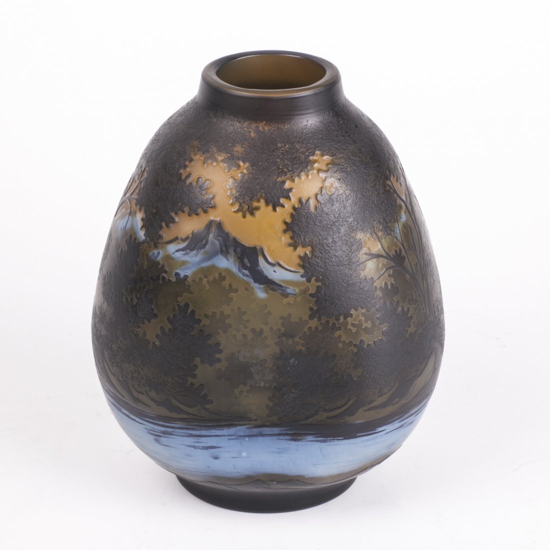 Antique French vase in dark purple colors. Emile Galle — image 2