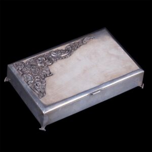 Russian silver cigar box with signature — image 1