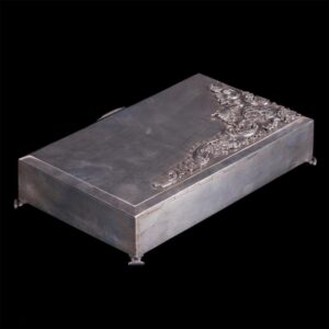 Russian silver cigar box with signature — image 2