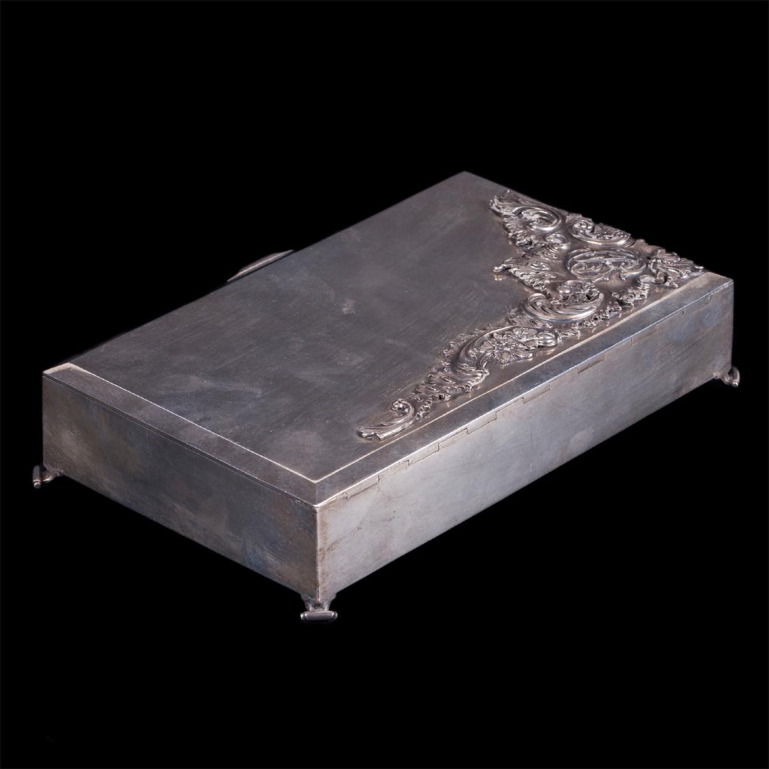 Russian silver cigar box with signature — image 2