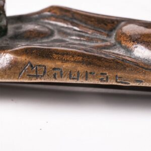 Art Nouveau bronze inkwell set of 6 pieces — image 3