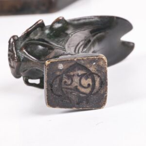 Art Nouveau bronze inkwell set of 6 pieces — image 6
