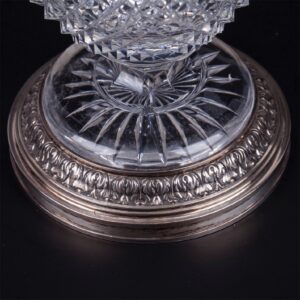 Faberge silver mounted cut-glass amphora — image 2