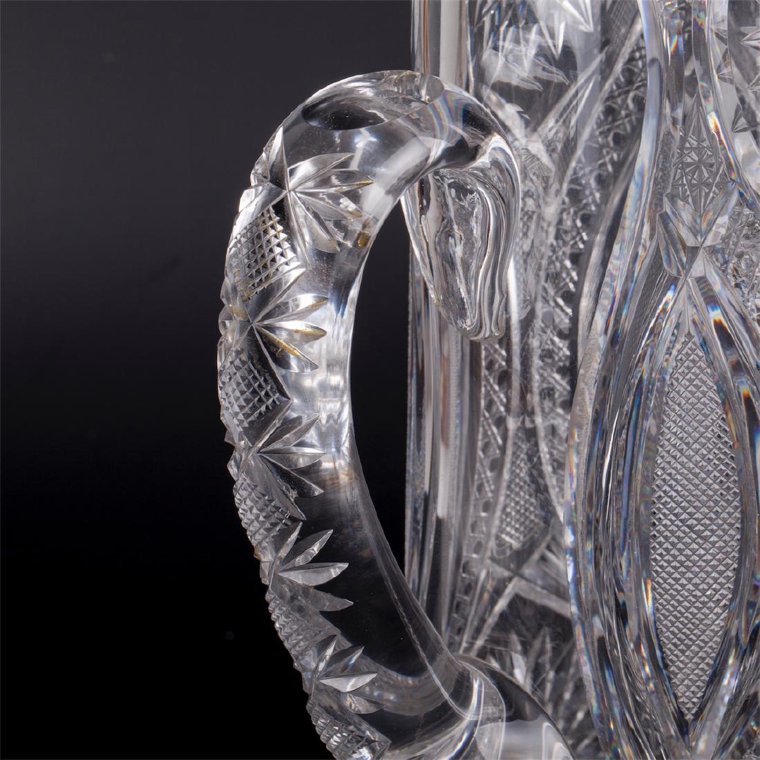 Huge Tiffany silver mounted cut glass pitcher — image 7