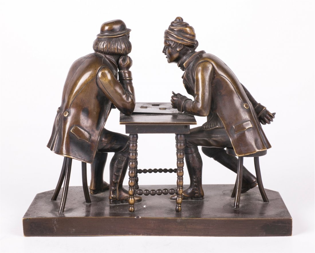 Bronze figure "Gamblers" — image 4