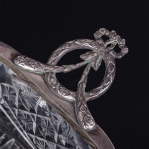 Russian imperial cut-glass bowl with silver — image 2