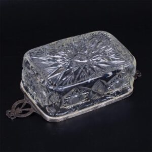 Russian imperial cut-glass bowl with silver — image 3