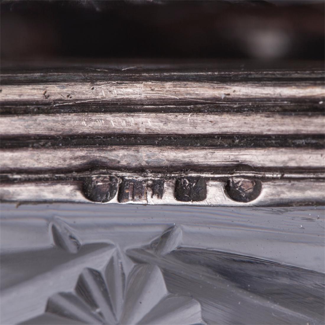 Russian imperial cut-glass bowl with silver — image 4
