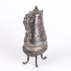 Antique silver water jug on legs — image 3
