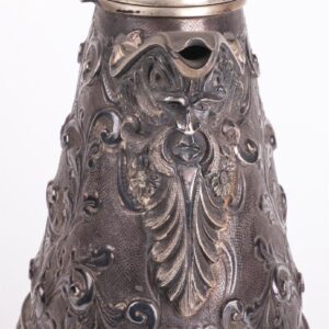 Antique silver water jug on legs — image 5