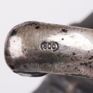 Antique silver water jug on legs — image 8