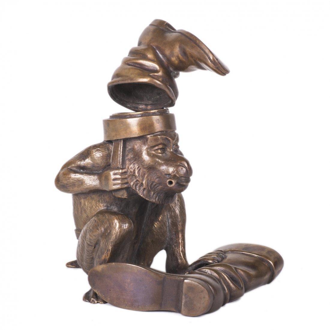 Bronze ashtray "Smoking monkey". — image 1