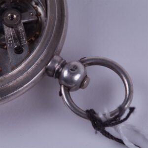 Hunting case silver pocket watch "Perret & Fils" — image 5