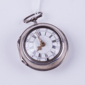 A Silver Pair case watch with key, — image 1