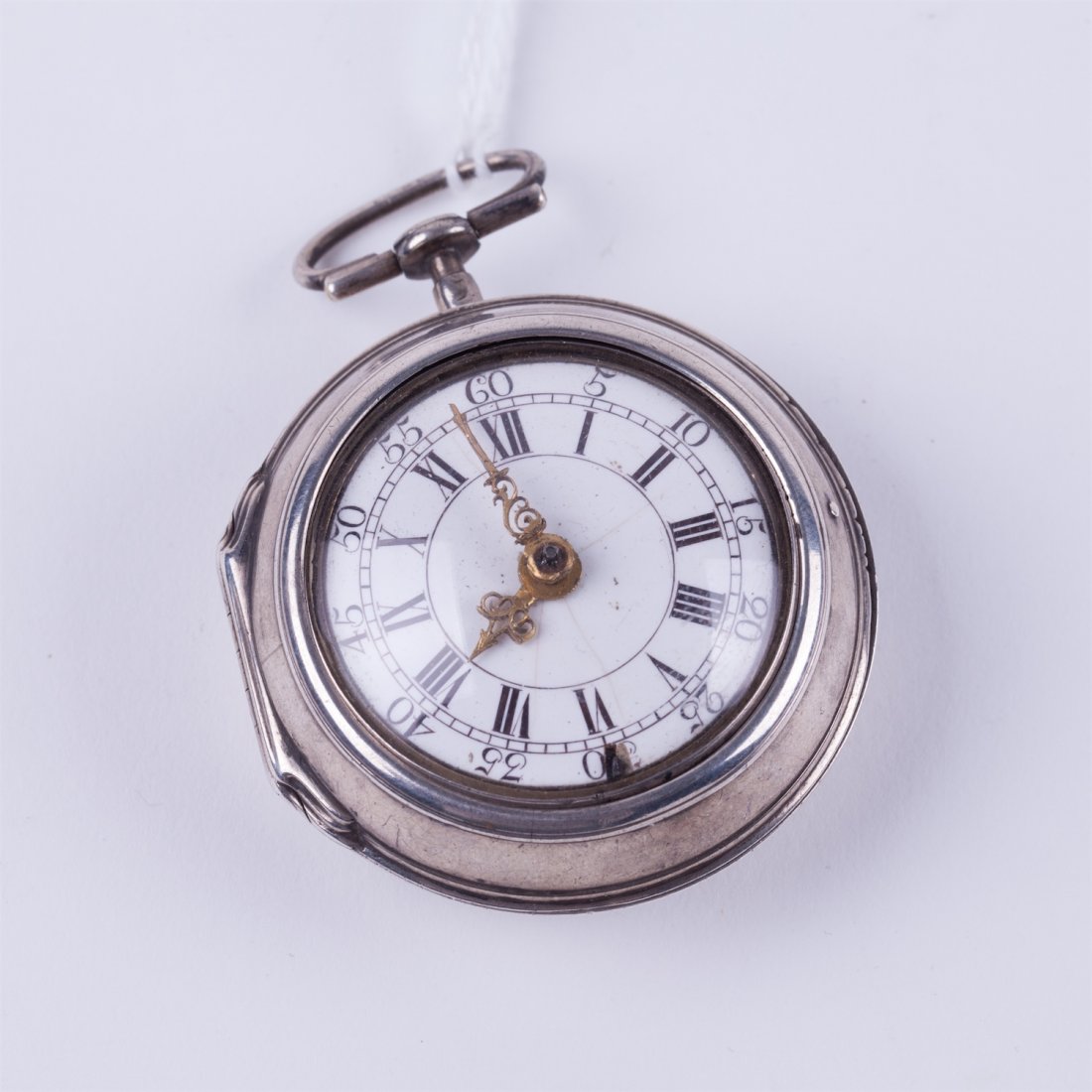 A Silver Pair case watch with key, — image 1