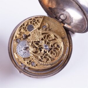 A Silver Pair case watch with key, — image 4