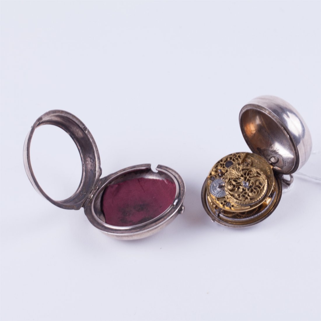 A Silver Pair case watch with key, — image 5
