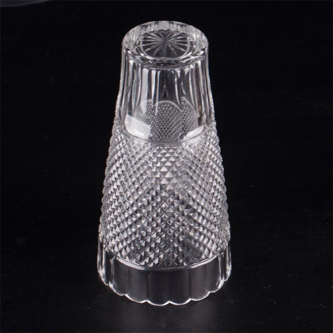 Antique Belgium crystal vase on silver stand — image 4