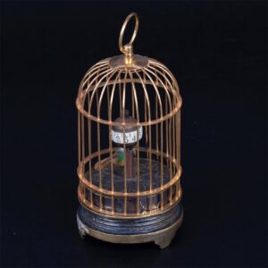 Interesting desk clock in the shape of a bird-cage — image 3