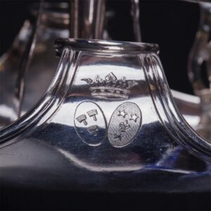 Antique French silver cruet stand, Pierre Guery — image 6