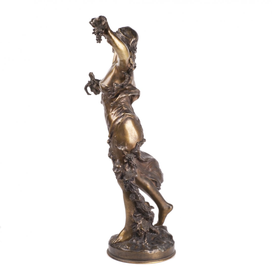 Huge antique bronze figure of woman — image 2