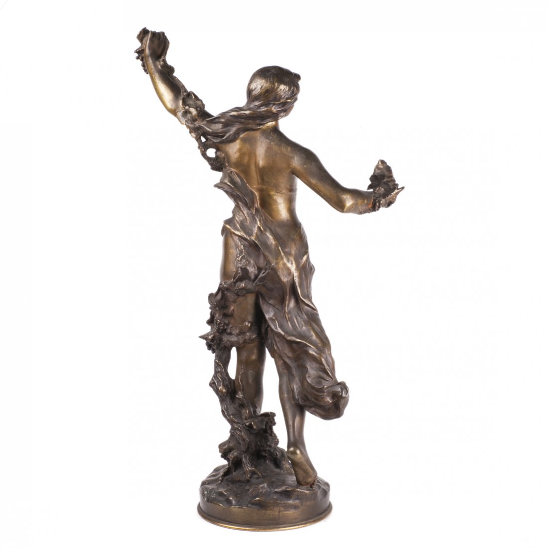 Huge antique bronze figure of woman — image 3
