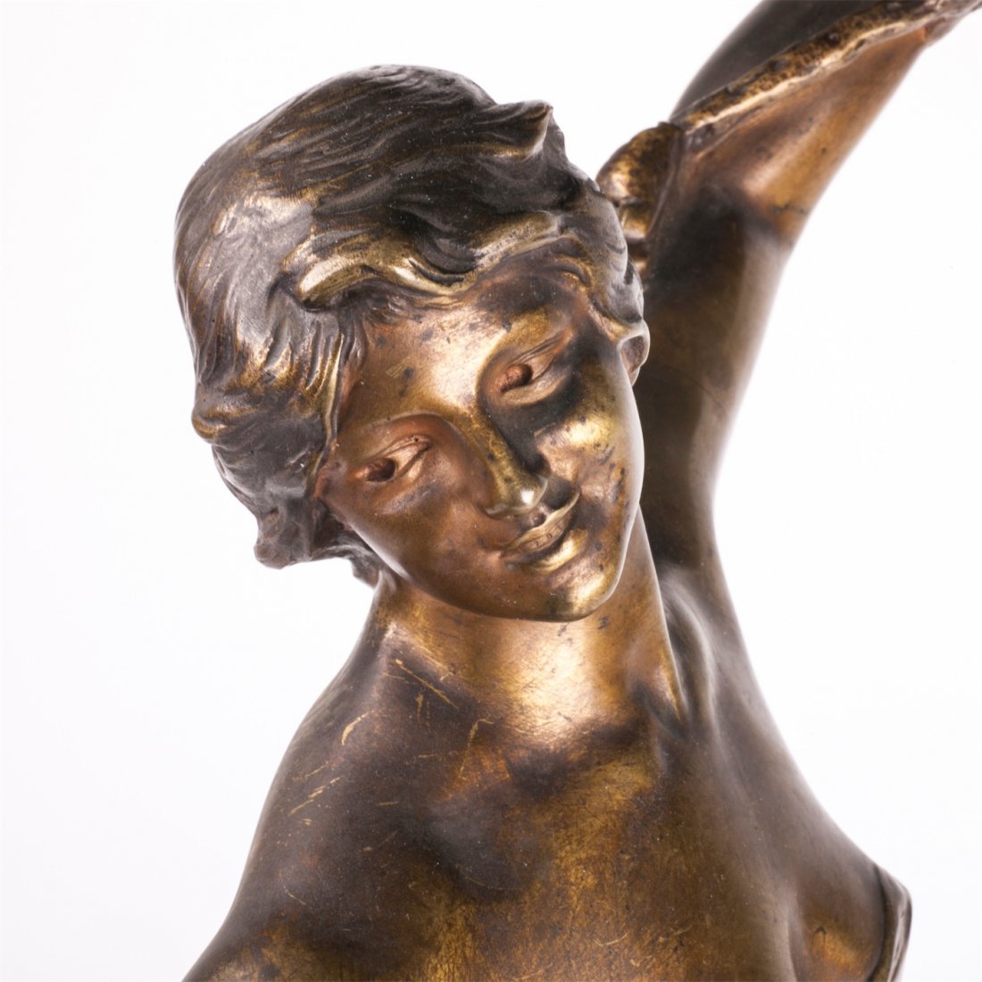 Huge antique bronze figure of woman — image 5