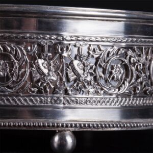 Antique French silver bowl for fruits/jardinier. — image 4