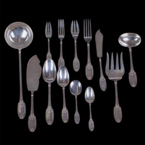 Antique silver serving set of 135 pieces — image 5