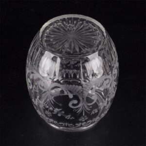 Antique French glass box with a silver top cover — image 4