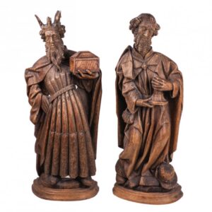 Antique German master oak wood carvings — image 1