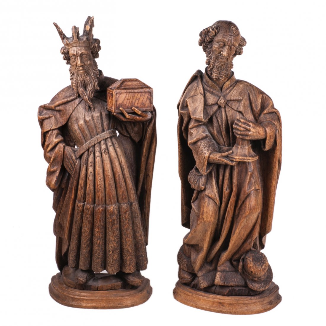 Antique German master oak wood carvings — image 1