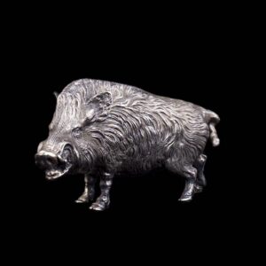 Antique silver figure of wild boar — image 1