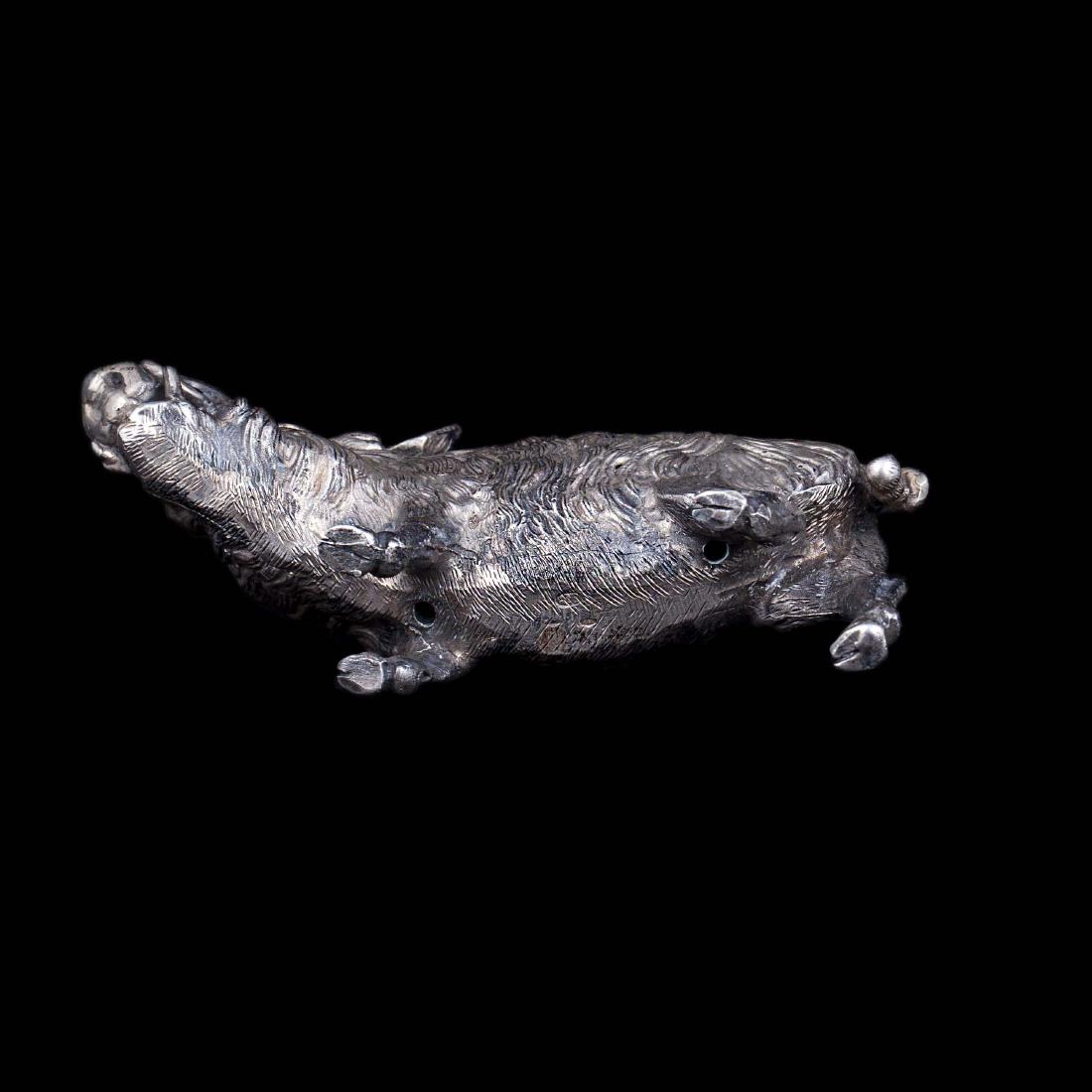 Antique silver figure of wild boar — image 4
