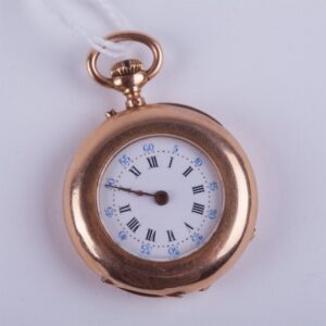 Open face gold pocket watch. — image 1